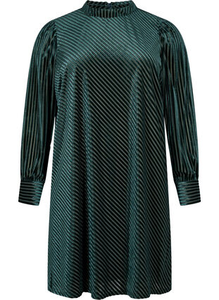 Strukturiertes Kleid aus Velours, Scarab, Packshot image number 0