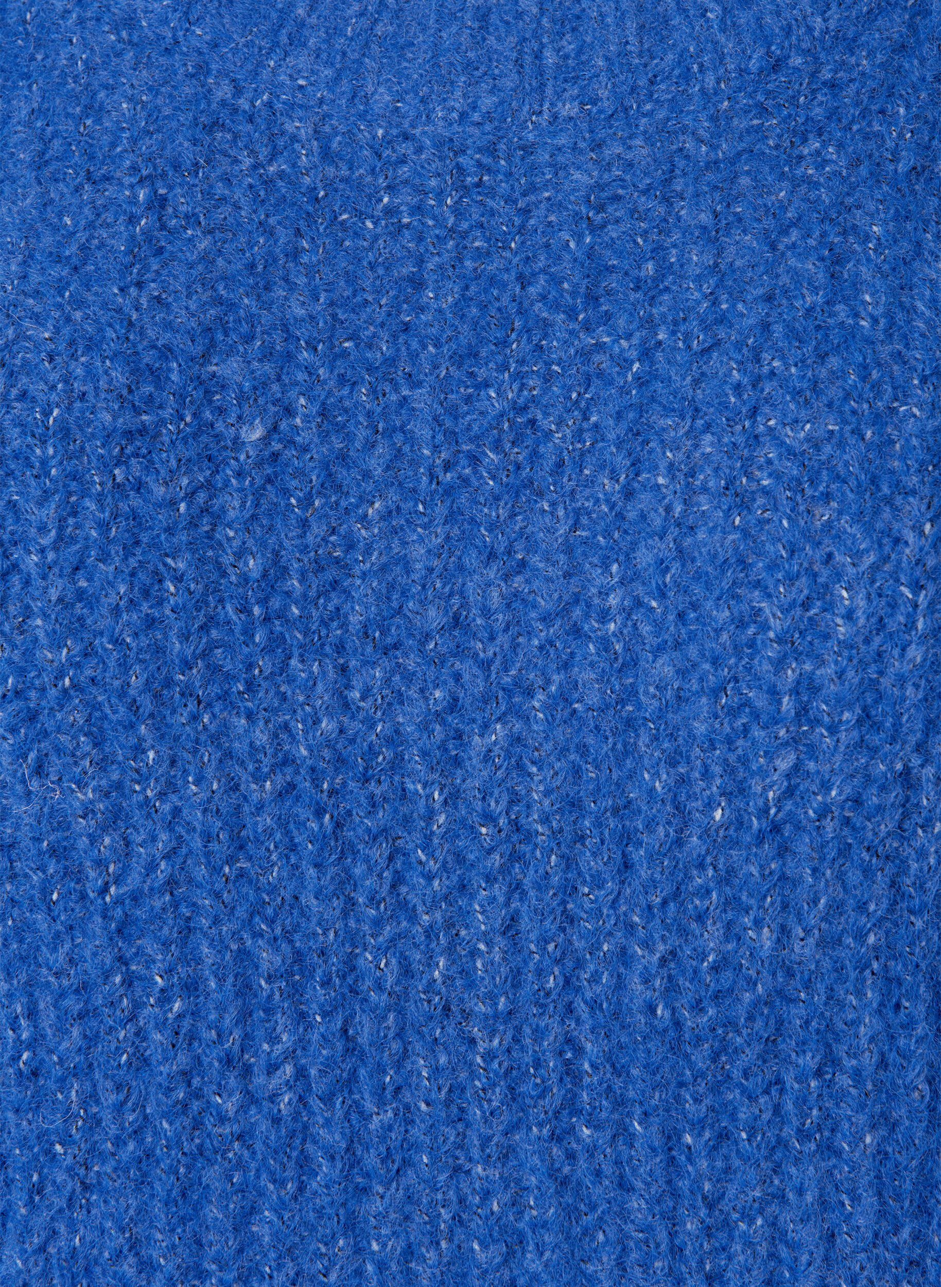 Zizzi Gestrickter Pullover mit Wolle und Raglan&auml;rmeln, Princess Blue, Packshot image number 2