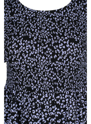Viskosekleid mit Print und Smock, Blue Dot, Packshot image number 2