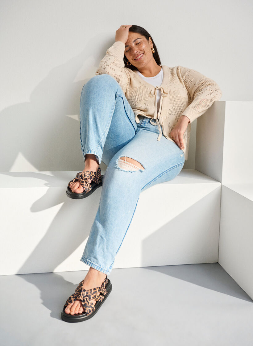 Extra-Weite - Sandale mit Knotendetail, Braun, Image image number 0