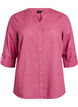 Baumwollbluse mit V-Ausschnitt, Rot, Packshot image number 0