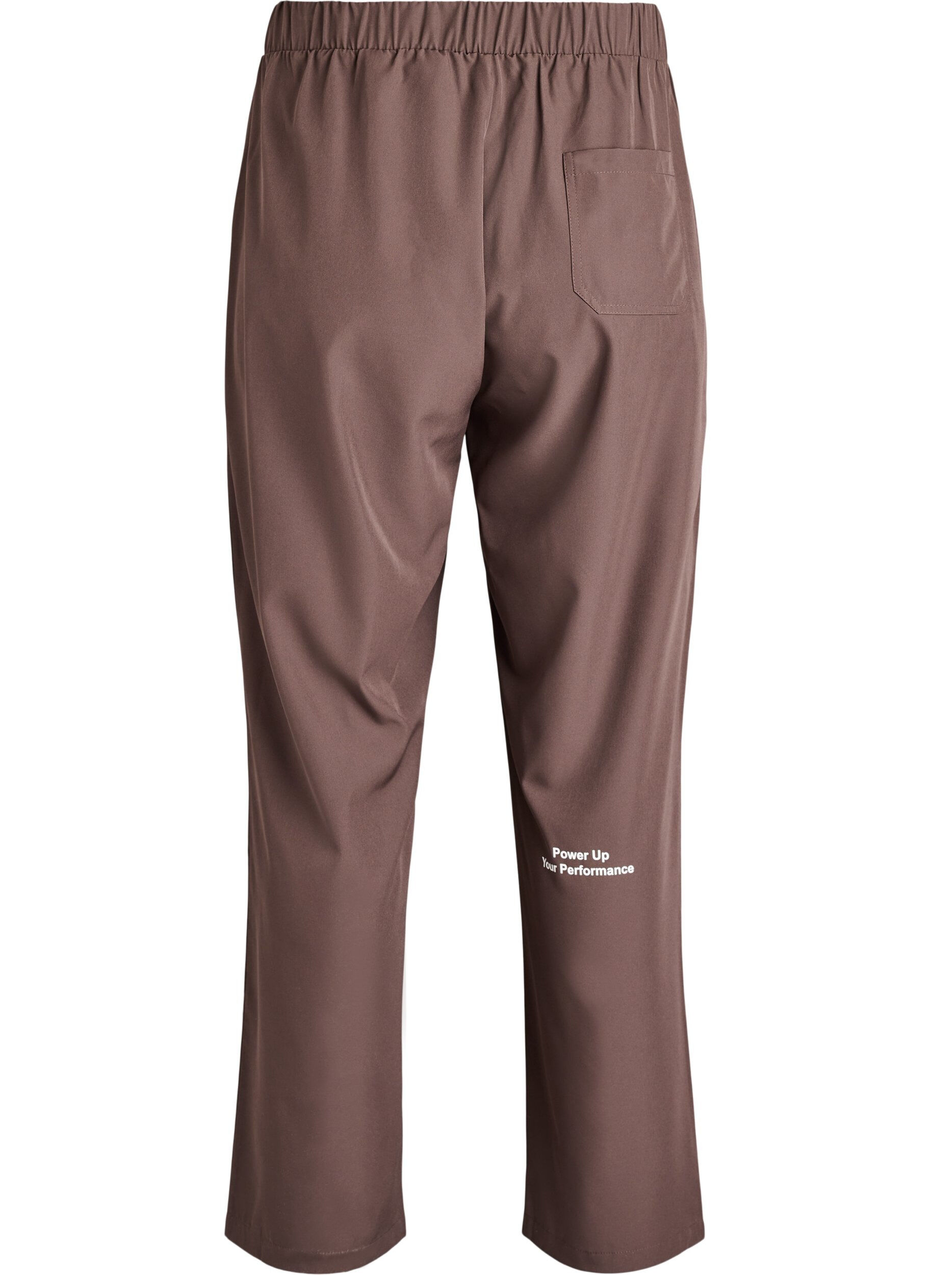 Zizzi Sportliche Hose mit hoher Taille und geraden Beinen, Braun, Packshot image number 1
