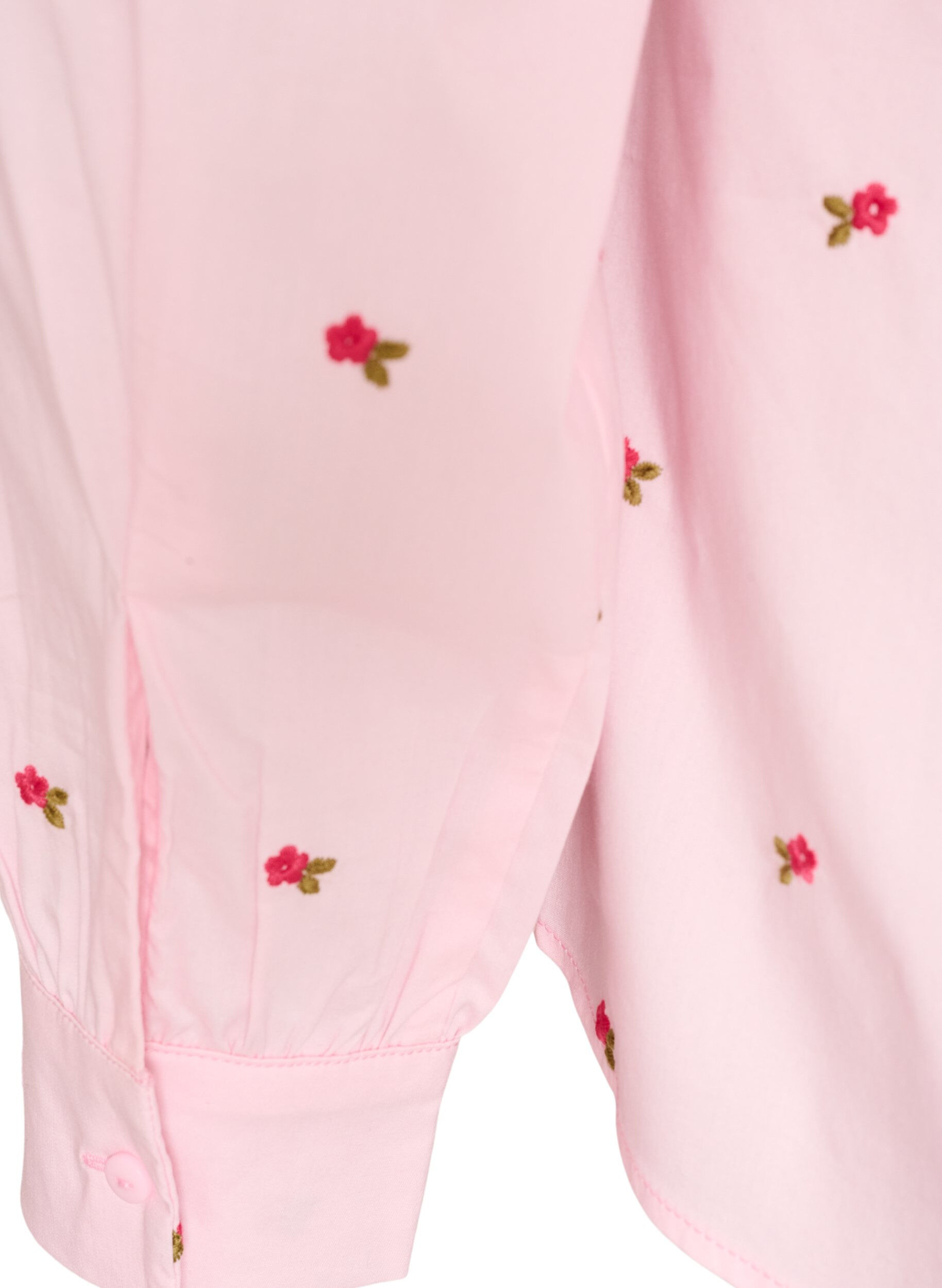 ZizziHemdbluse mit Blumenstickerei, Pink, Packshot image number 3
