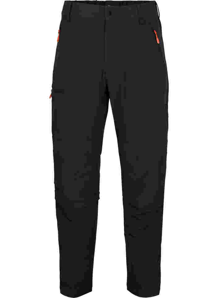 Hiking trousers with removable legs, Black, Packshot image number 0