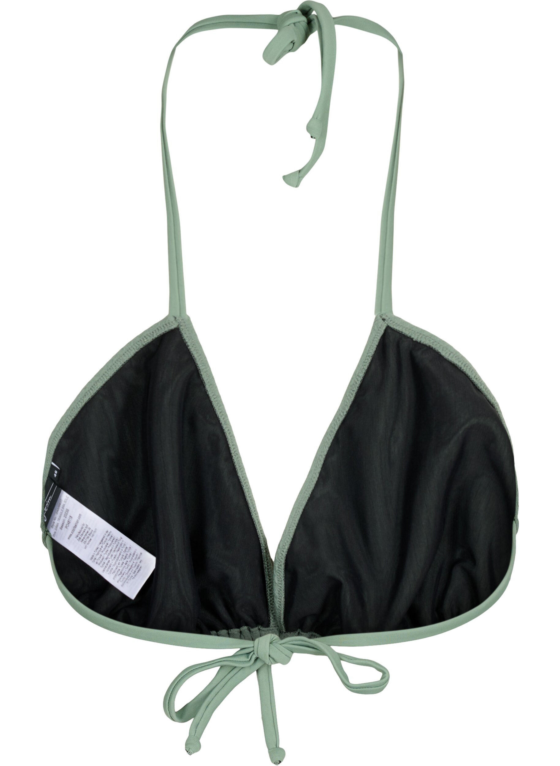 Zizzi Triangel-Bikinioberteil mit Kreppstruktur, Gr&uuml;n, Packshot image number 1