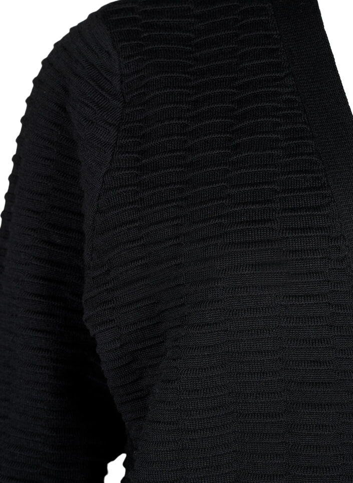 Strickjacke aus Baumwoll-Viskose-Mix, Black, Packshot image number 2