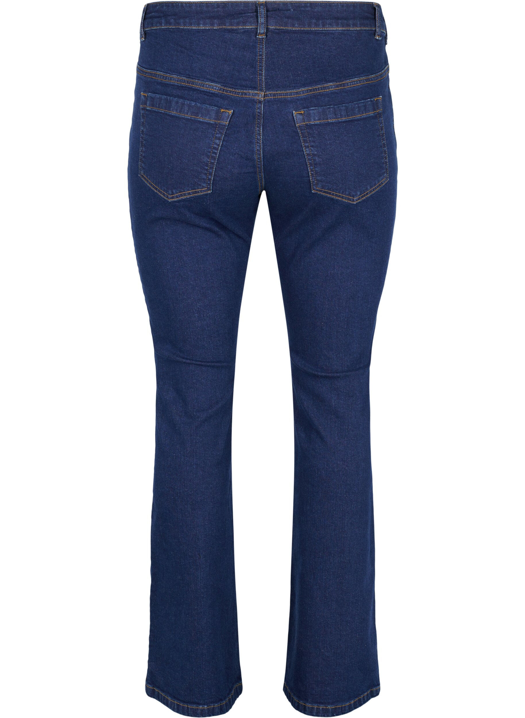 Zizzi Ellen Bootcut-Jeans mit hoher Taille, Blau, Packshot image number 1
