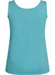 Solide Farbe Grundoberteil aus Baumwolle, Blau, Packshot image number 1