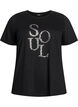 T-Shirt mit Print, Schwarz, Packshot image number 0