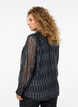 Bluse mit glitzerndem Muster, Schwarz, Model image number 2