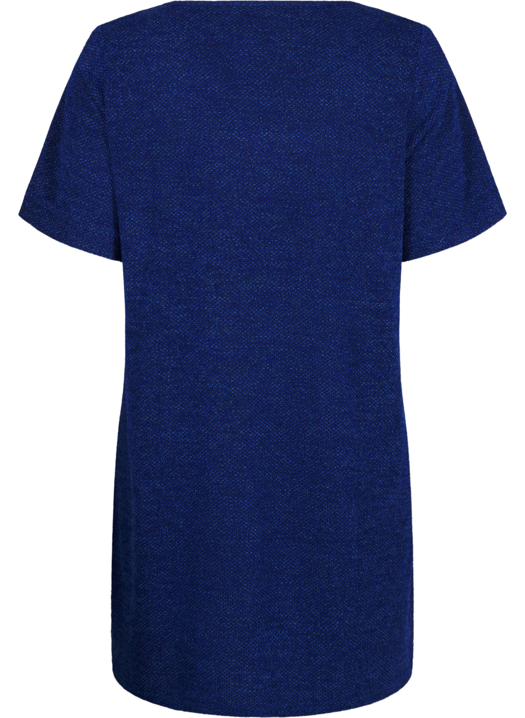 Zizzi T-Shirt-Kleid mit kurzen &Auml;rmeln, Sodalite Blue, Packshot image number 1