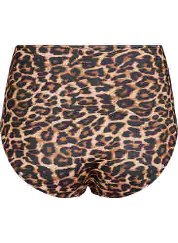 Hoch taillierte Bikini-Hose mit Leopardenprint, Leopard Print, Packshot image number 1