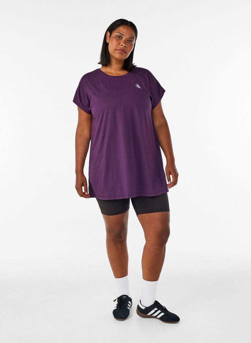 Langes Trainingsshirt, Lila, Model image number 1