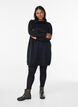 Kurzes Sweatshirtkleid mit Stehkragen und Taschen, Schwarz, Model image number 1