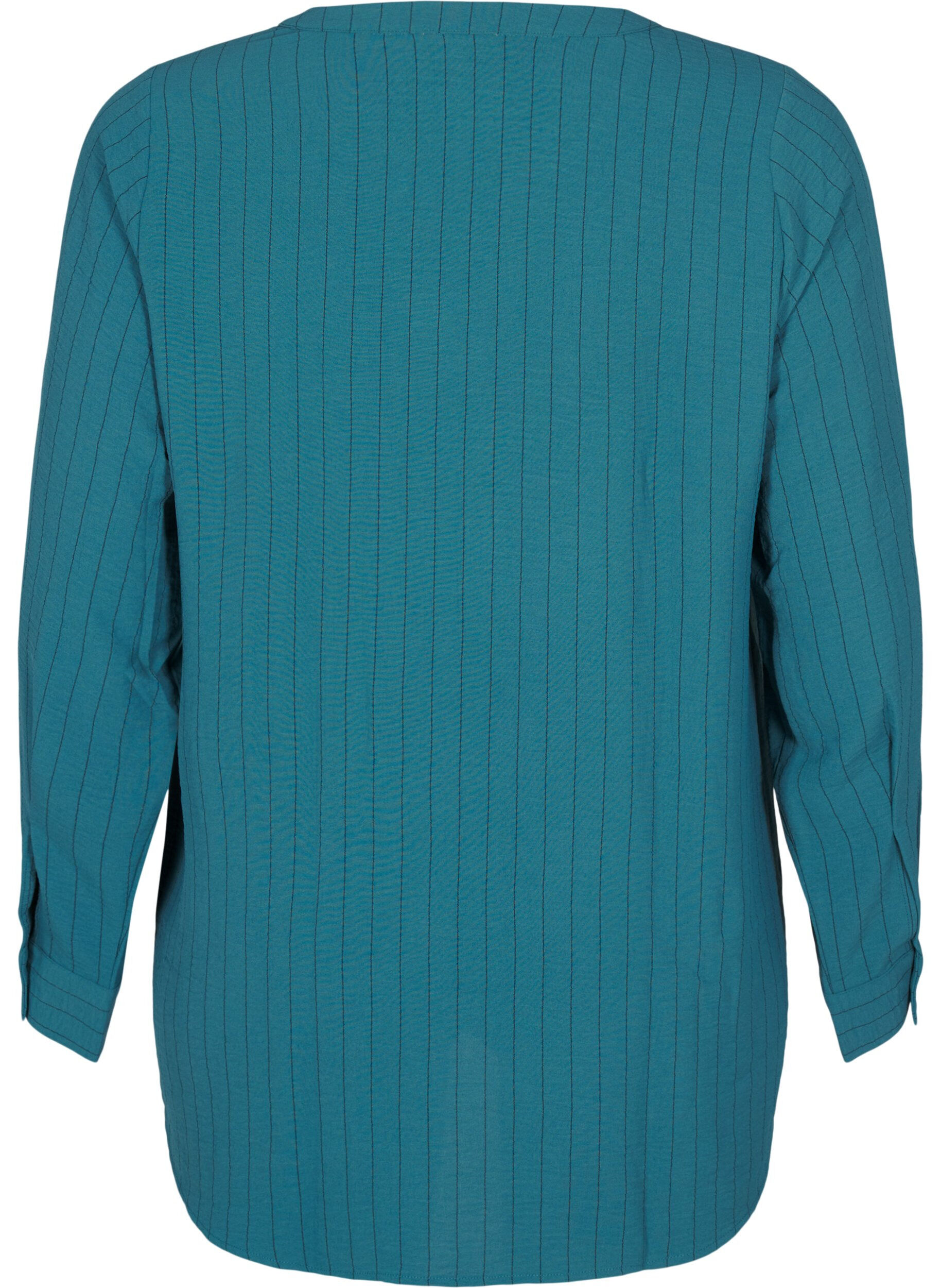 Zizzi FLASH - Nadelstreifenbluse, Gr&uuml;n, Packshot image number 1