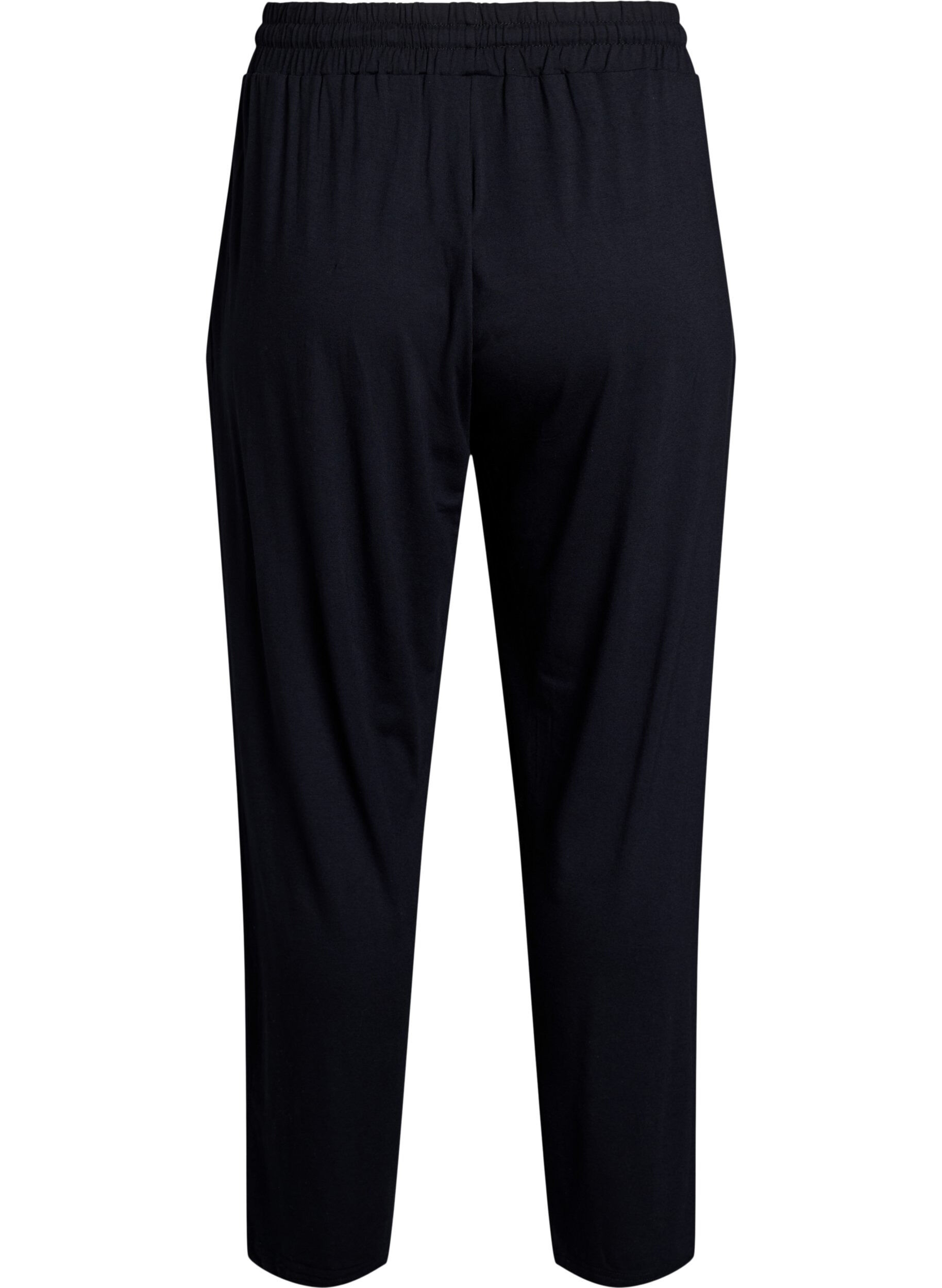 ZizziLockere Nachthose aus Viskose-Jersey mit Taschen, Schwarz, Packshot image number 1