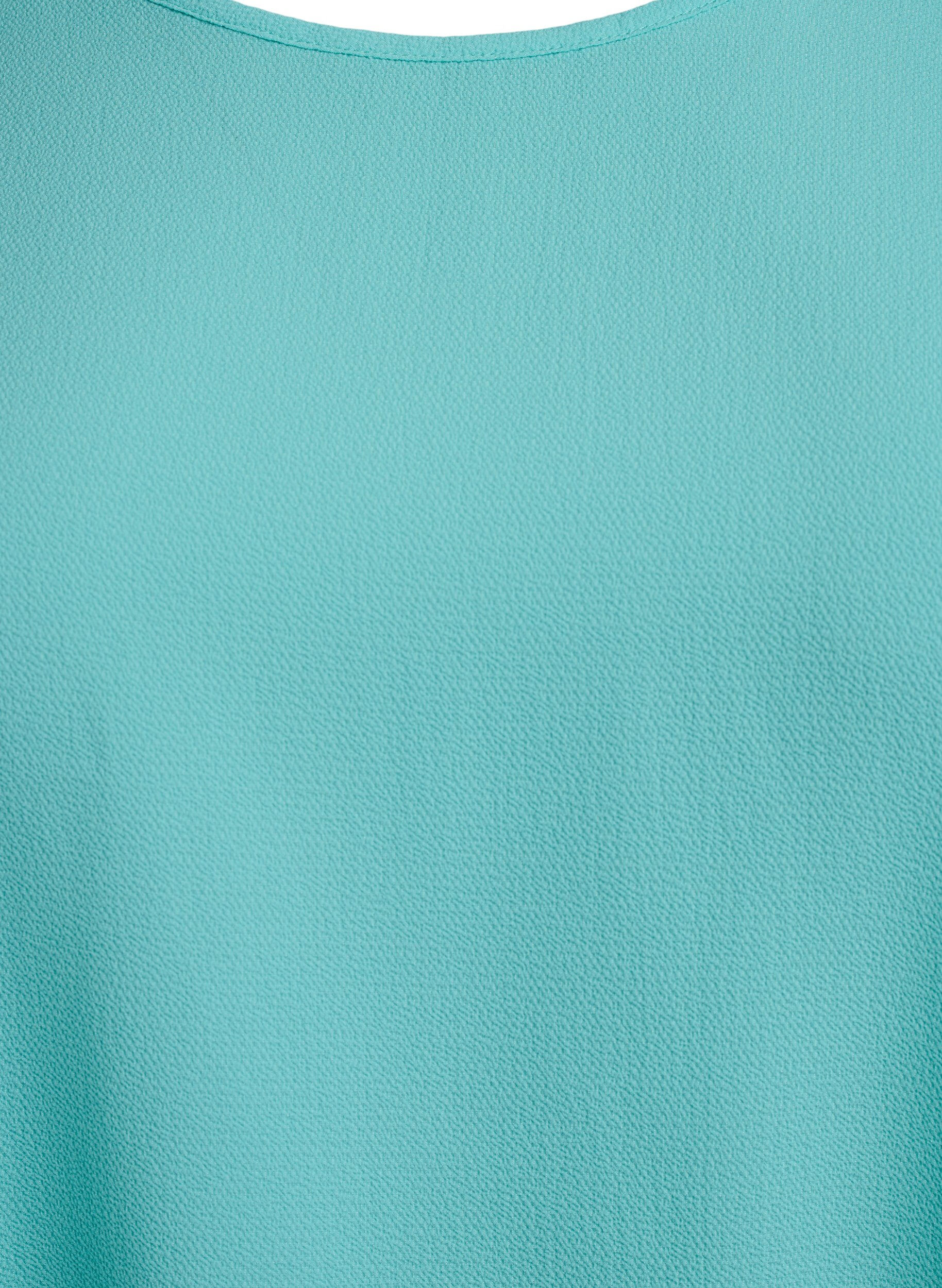 ZizziBluse mit kurzen &Auml;rmeln und Rundhalsausschnitt, Blau, Packshot image number 2