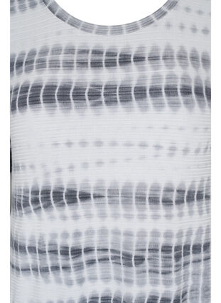 Kurzarm Viskosekleid mit Tie-Dye Print, White, Black Tie Dye, Packshot image number 2