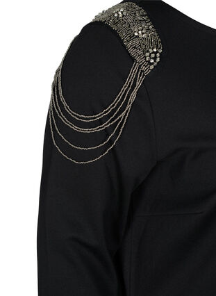 Kleid mit 3/4-Ärmeln und Perlen, Black, Packshot image number 3