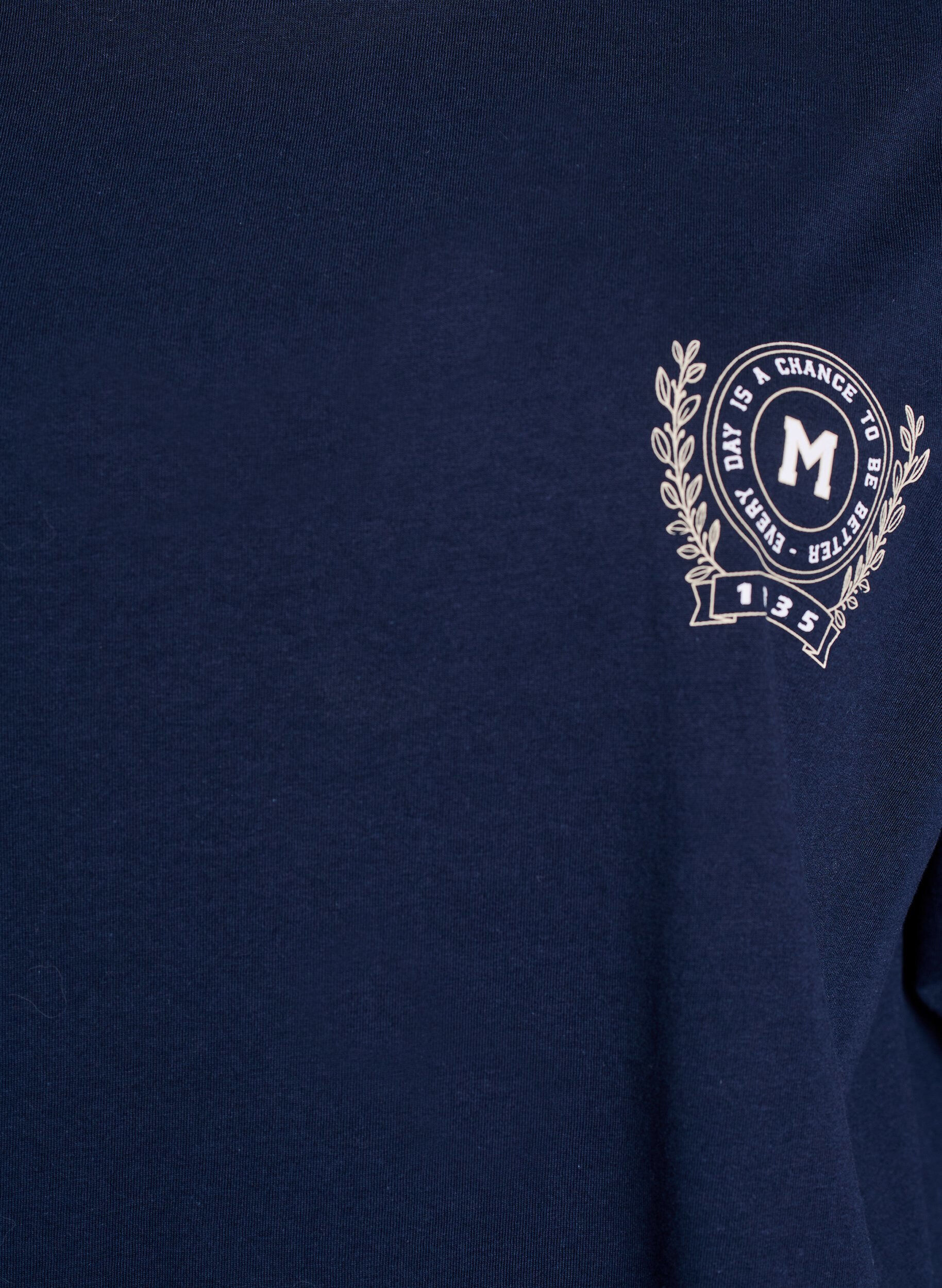 Zizzi Oversized T-Shirt mit R&uuml;ckenprint, Blau, Packshot image number 2