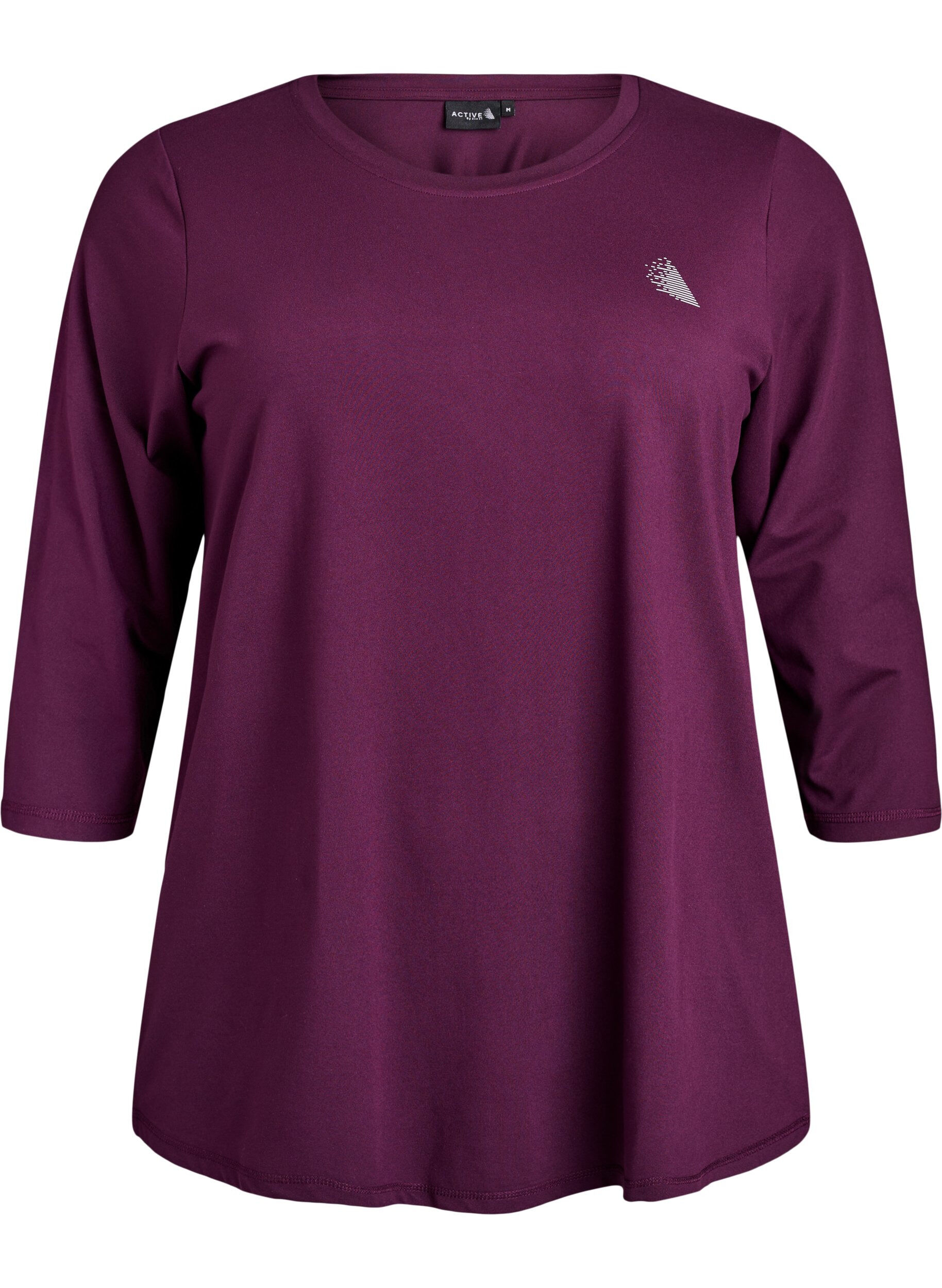 ZizziTrainingsshirt mit 3/4-&Auml;rmeln, Lila, Packshot image number 0