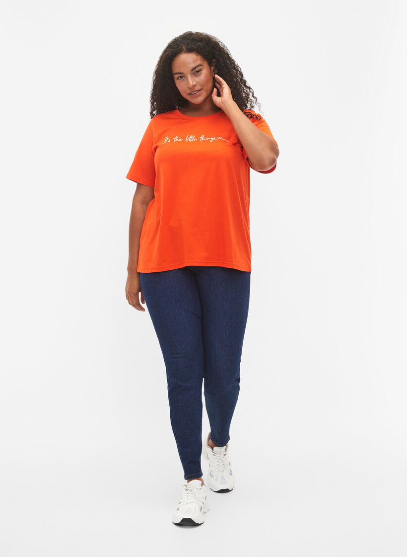 FLASH - T-Shirt mit Motiv, Orange.com, Model image number 2