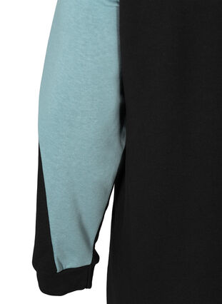 Sweatkleid mit Reißverschlussdetail, Black Comb, Packshot image number 3