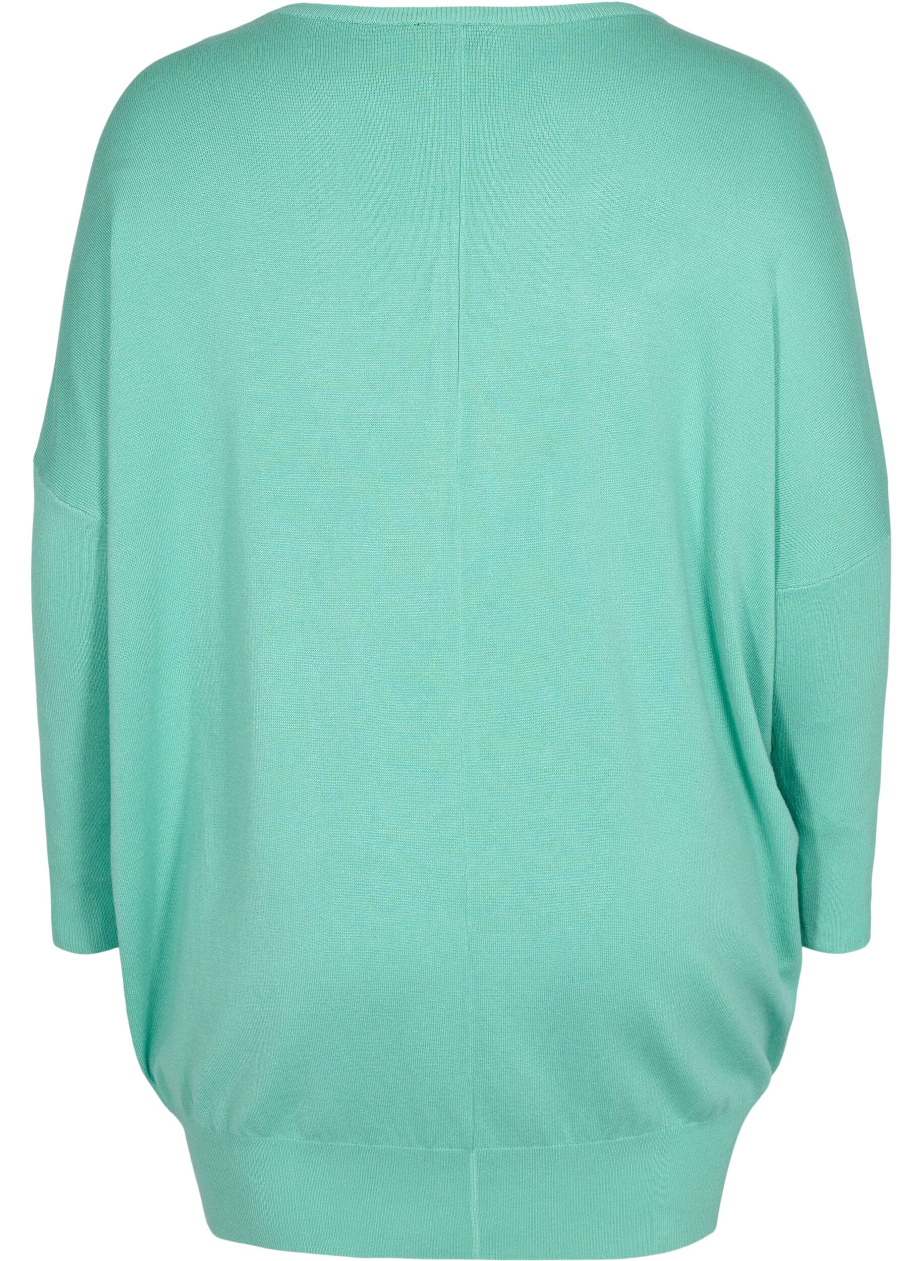 Zizzi Strickbluse , Dusty Jade Green, Packshot image number 1