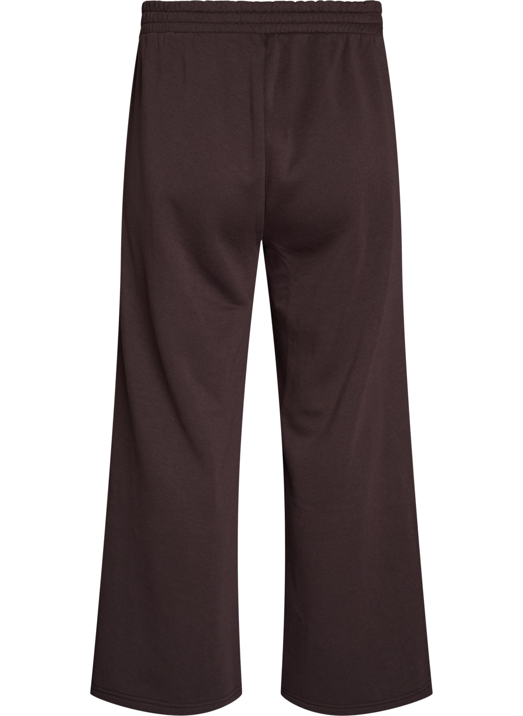 ZizziHoch taillierte Sweatpants mit weitem Bein, Braun, Packshot image number 1