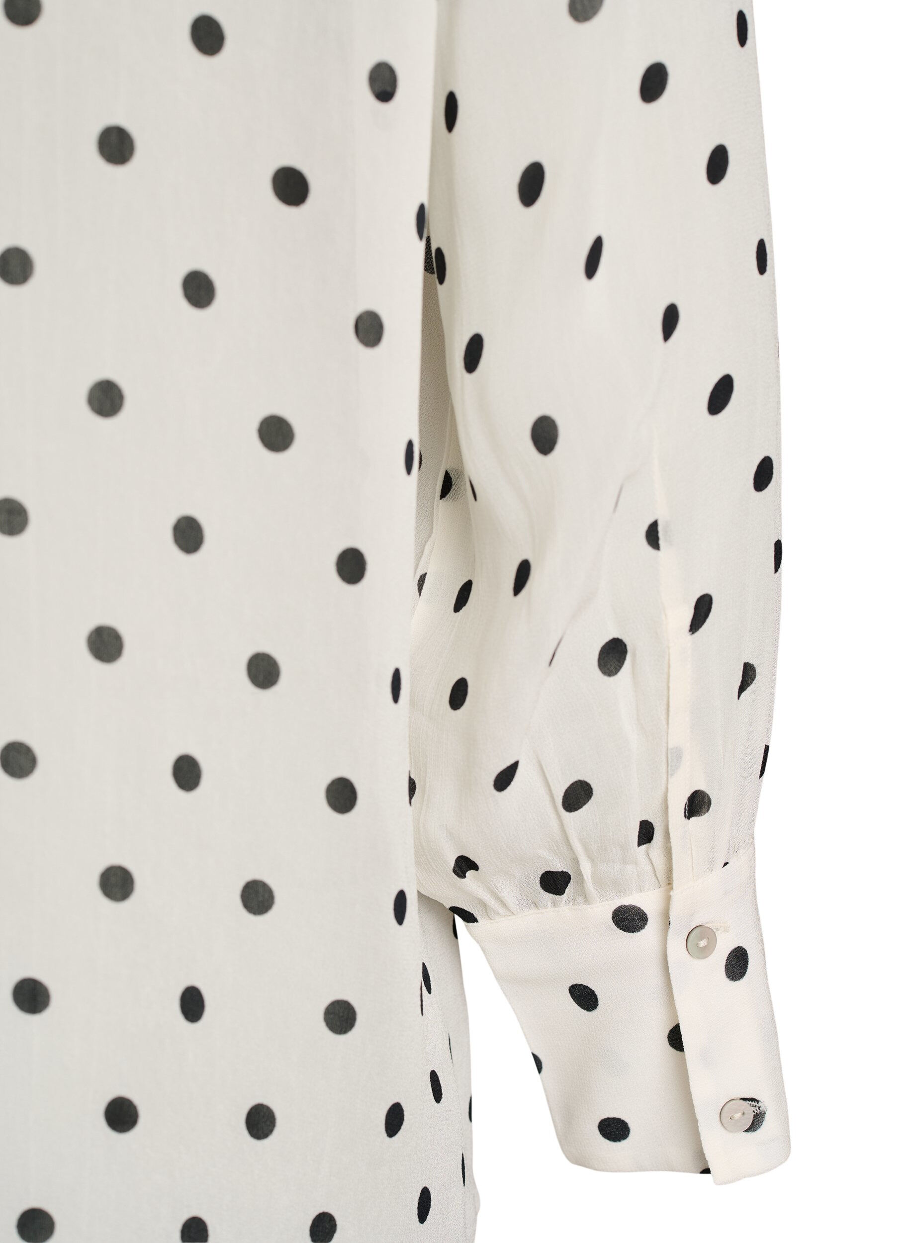 ZizziBluse aus Viskose mit R&uuml;schenkragen, Wei&szlig;, Packshot image number 3