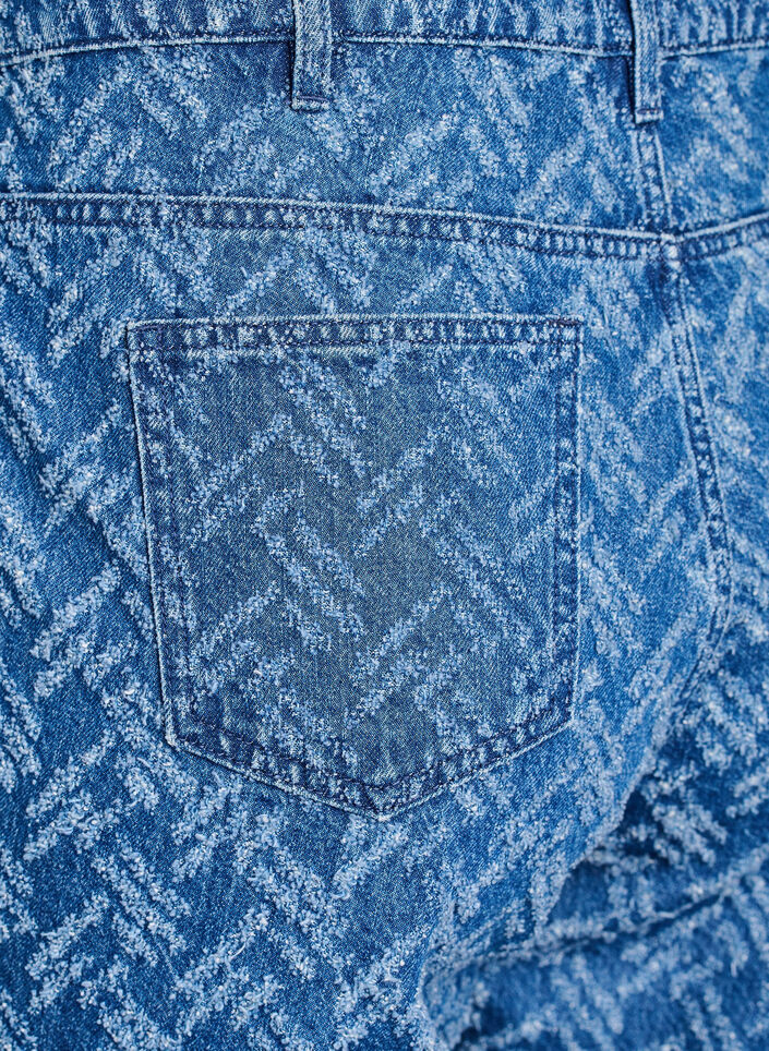 Mille Jeans mit Strukturmuster, Blau, Packshot image number 3