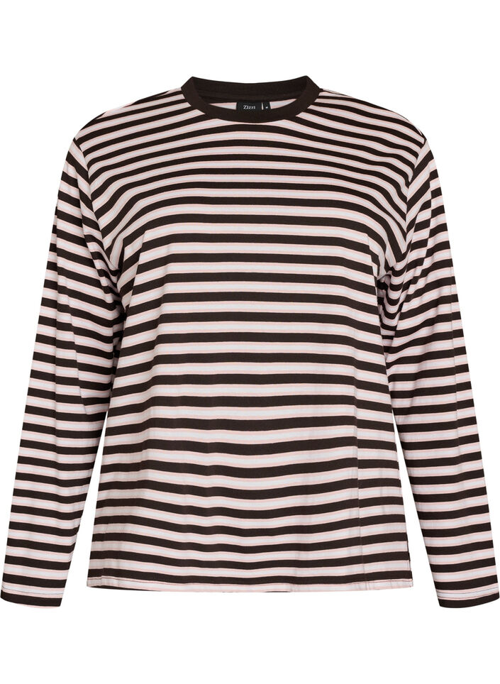 Basic T-Shirt mit langen &Auml;rmeln, Pink, Packshot image number 0