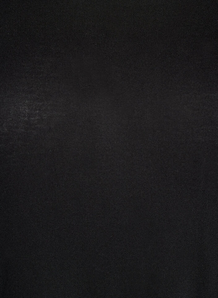 Lang&auml;rmelige Bluse aus Wolle und Viskose, Schwarz, Packshot image number 2