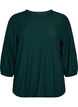 Bluse mit Struktur und 3/4-&Auml;rmeln, Gr&uuml;n, Packshot image number 0