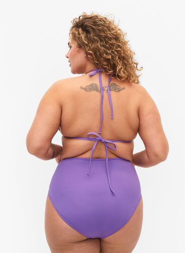 Bikini-Hose mit hoher Taille, Royal Lilac, Model image number 1