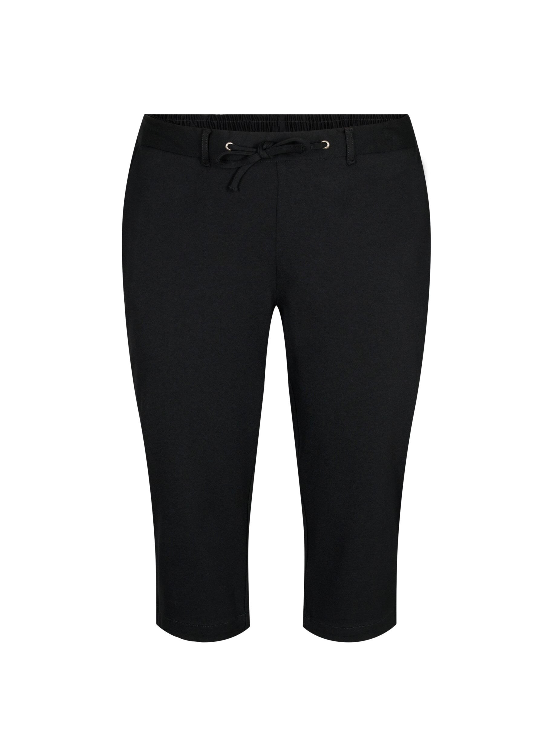 Zizzi Capri-Hose aus Viskosemischung, Black, Packshot image number 0