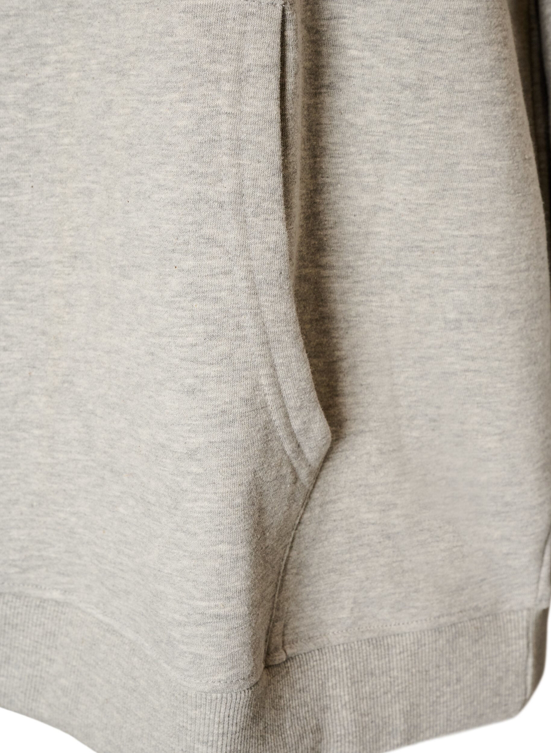ZizziHoodie mit besticktem Motiv, Grau, Packshot image number 3