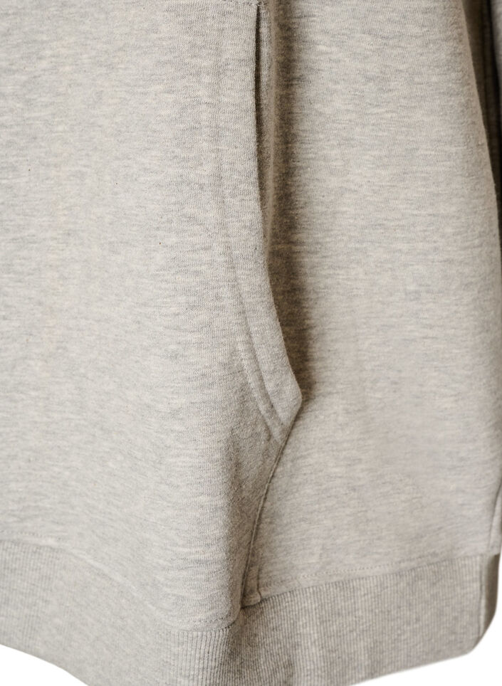 Hoodie mit besticktem Motiv, Grau, Packshot image number 3