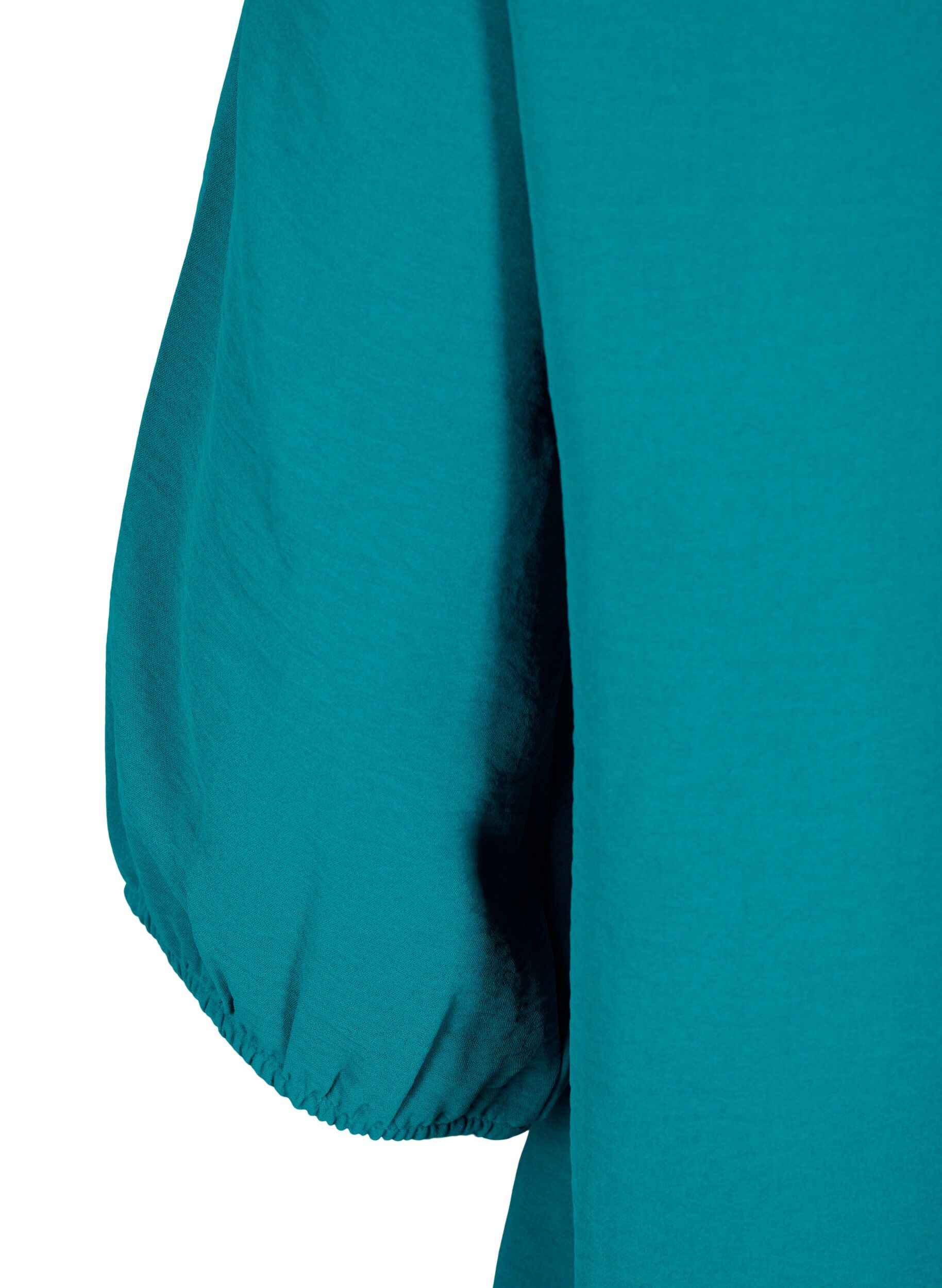 Zizzi Bluse mit Smok und 3/4-&Auml;rmeln, Deep Lake, Packshot image number 3