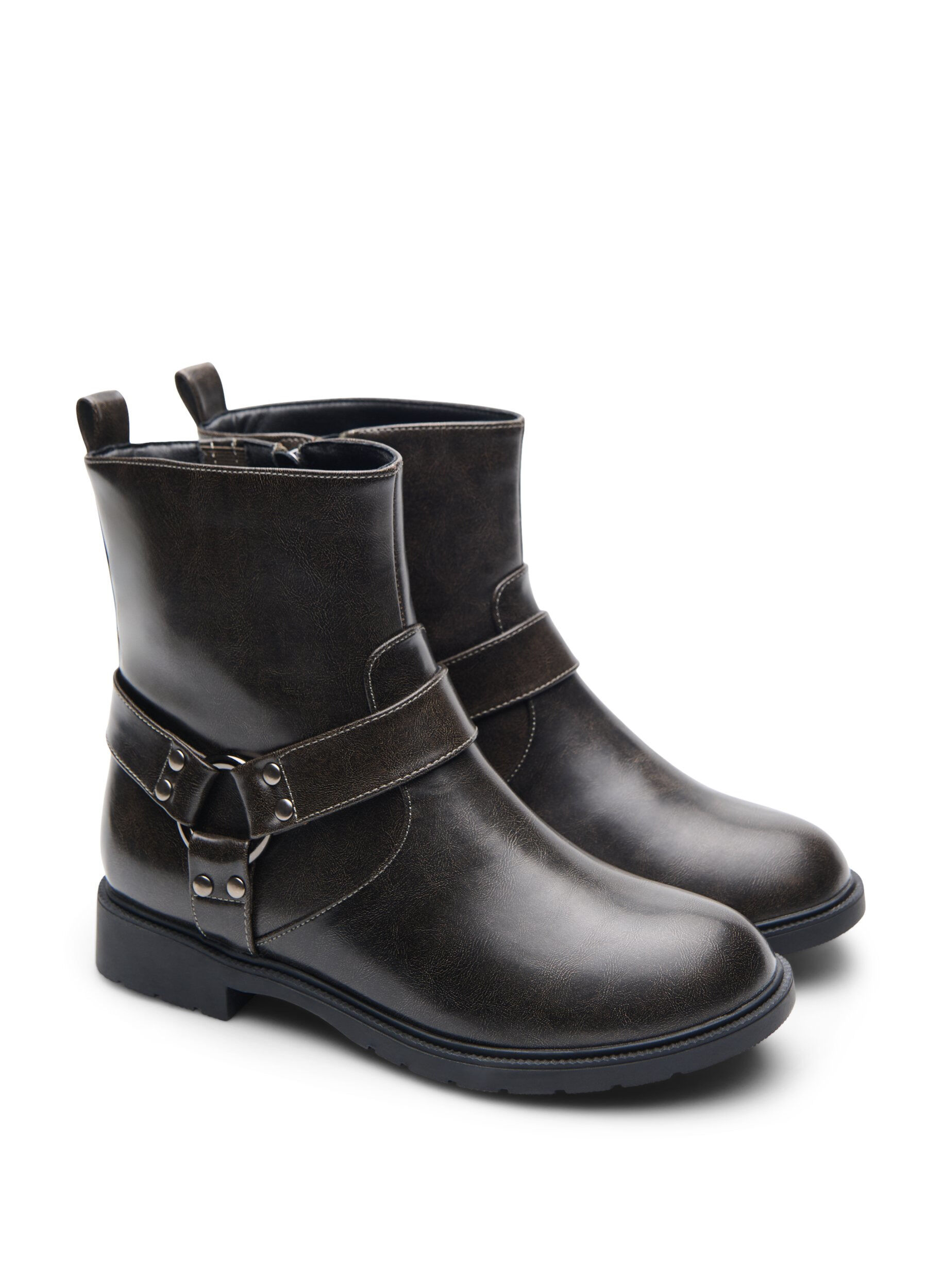 ZizziKurzer Bikerstiefel, Braun, Packshot image number 1
