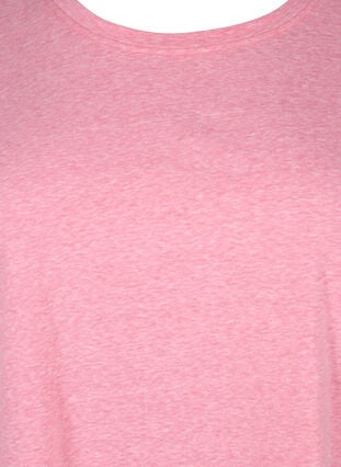 Melange T-Shirt mit kurzen Ärmeln, Strawberry Pink Mel., Packshot image number 2