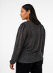 Langärmlige Bluse mit Glitzer und Muster, Grau, Model image number 2