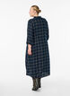 Langes Karo-Hemdblusenkleid, Blau, Model image number 1