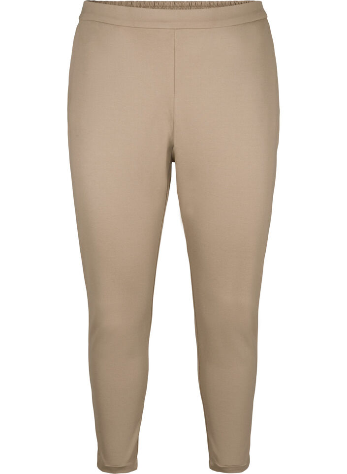 Cropped-Hose mit Taschen, Beige, Packshot image number 0