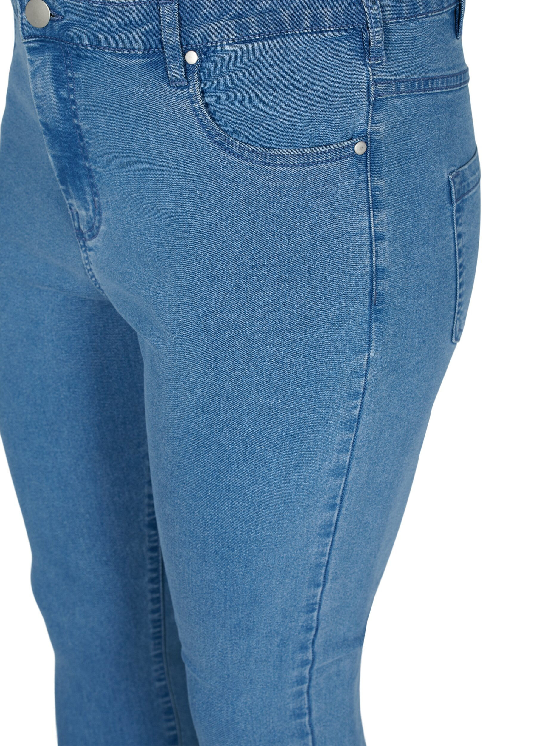 Zizzi Hochtaillierte Super Slim Amy Jeans, Blau, Packshot image number 2