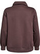 Sweatshirt mit Stehkragen und Taschen, Braun, Packshot image number 1