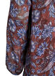 Gebl&uuml;mtes Midikleid mit R&uuml;schensaum, Braun, Packshot image number 3