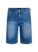 Hoch taillierte Bermuda Shorts aus Denim, Blau, Packshot image number 0