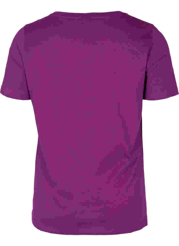 Baumwoll-T-Shirt mit Aufdruck, Grape Juice, Packshot image number 1
