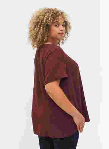 Kurzärmelige Bluse mit V-Ausschnitt, Port Royal, Model image number 1